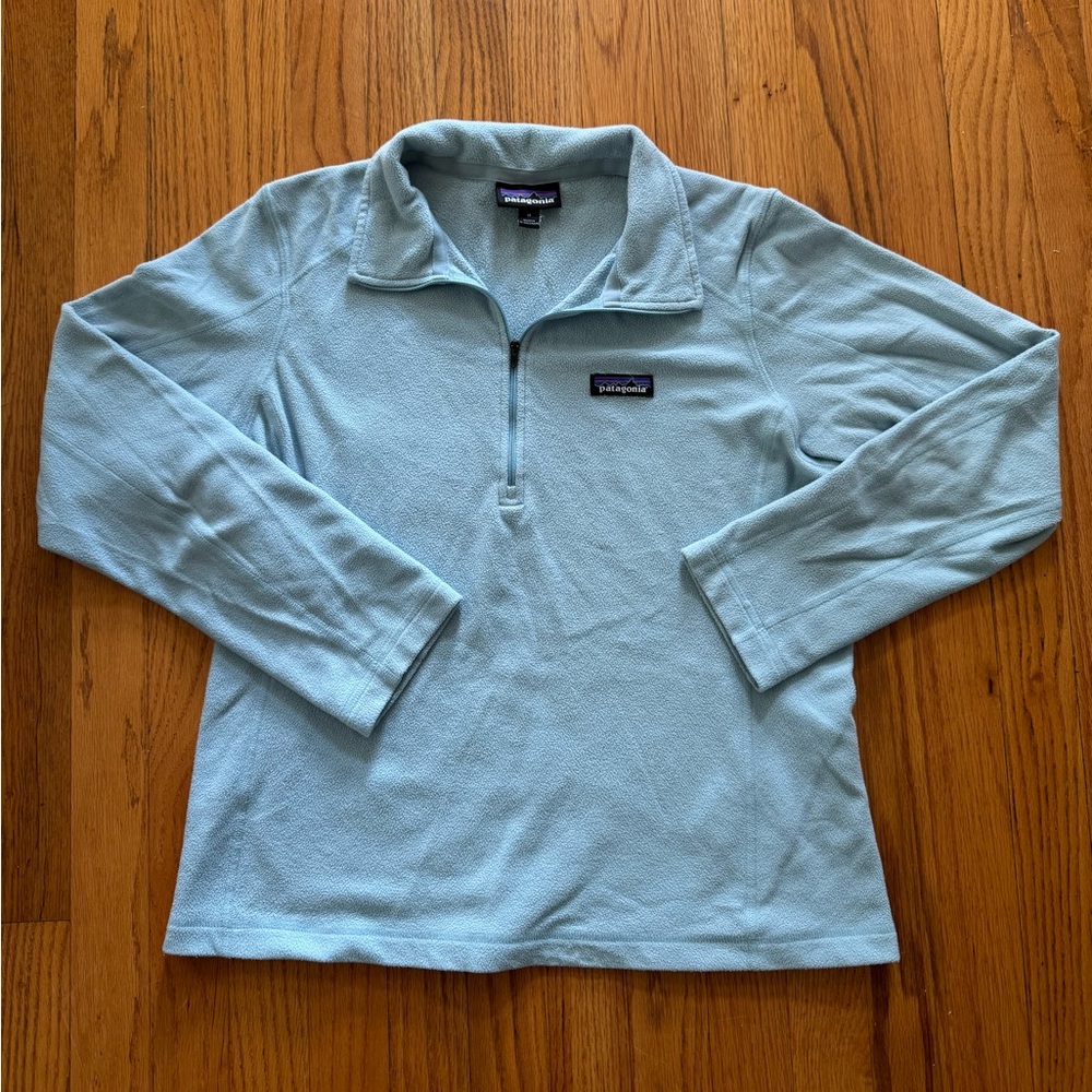 Patagonia 1/4 Zip Micro Fleece Pullover - Big sky blue, W’s Small